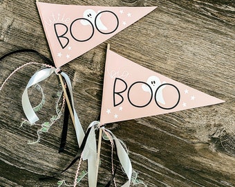 Halloween pennants- big boo + little boo- pink | Halloween Activity | Halloween Printable