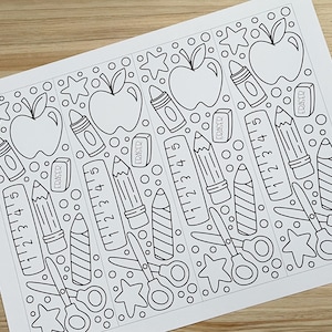School bookmarks to color | Back to School Printable