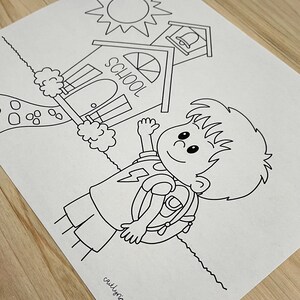 Back to school coloring pages & iPad coloring pages | Back to School Printable image 5