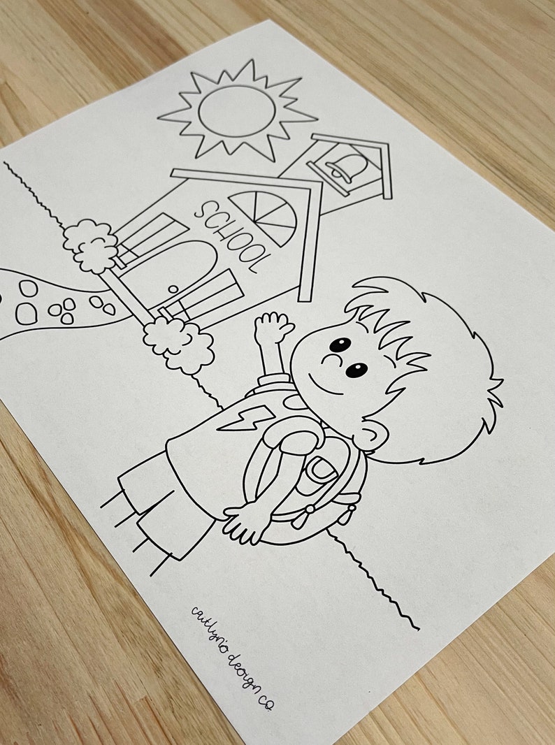 Back to school coloring pages & iPad coloring pages | Back to School Printable image 5