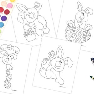Easter Bunny Coloring Pages | Easter Activity | Kids Activity | Kids Coloring | Digital Coloring
