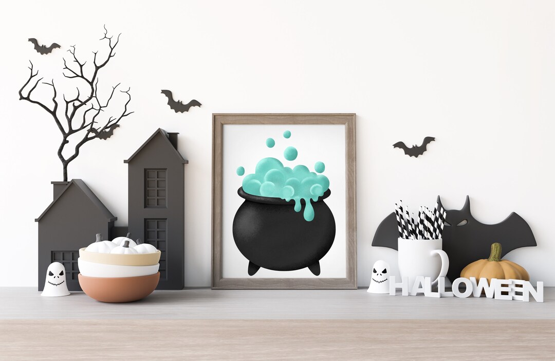 Bubbling Cauldron Print- Teal | Halloween Activity | Halloween ...