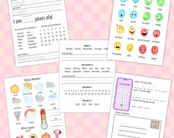Morning Menu | Homeschool Menu Pages | Morning Menu Template | Morning Menu Printable | Canva Template
