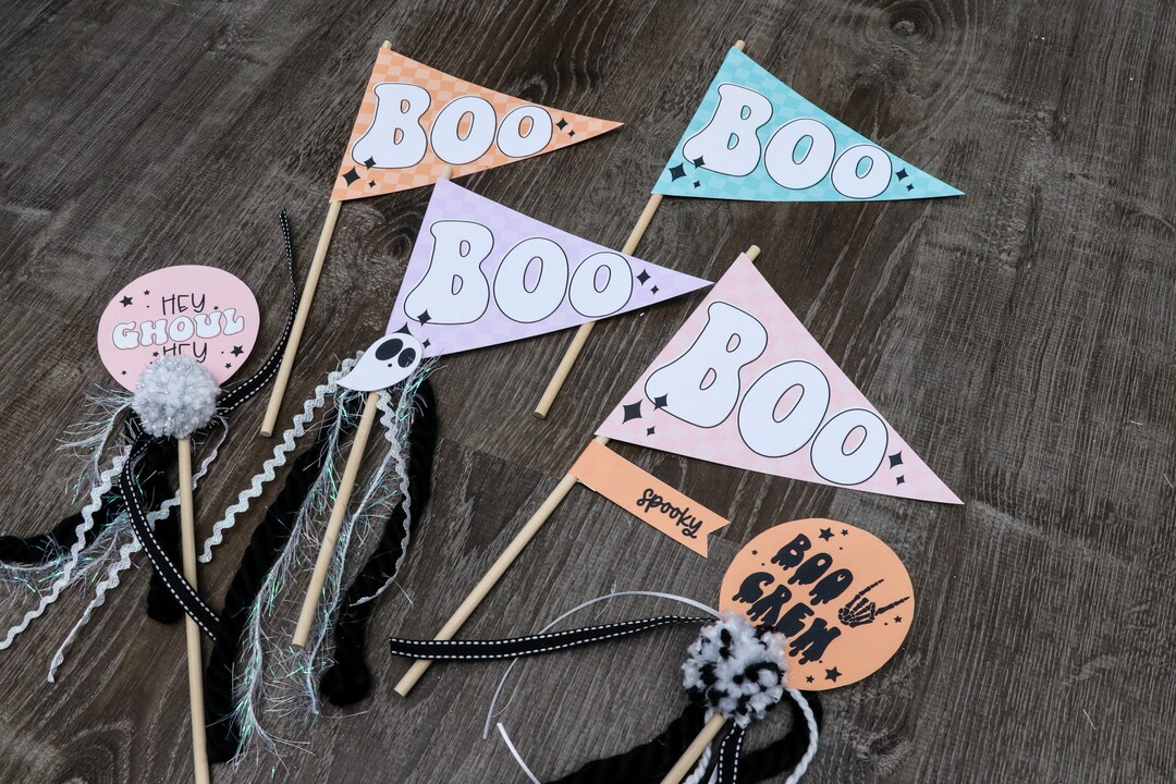 Checkered Boo Pennants | Halloween Activity | Halloween Printable - Etsy