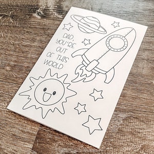 Out of this world | Fathers Day Card | Printable | Activity | Kids Activity