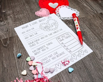 what I like about you valentines activity | Valentines Activity | Valentines Day Coloring | Kids Worksheets
