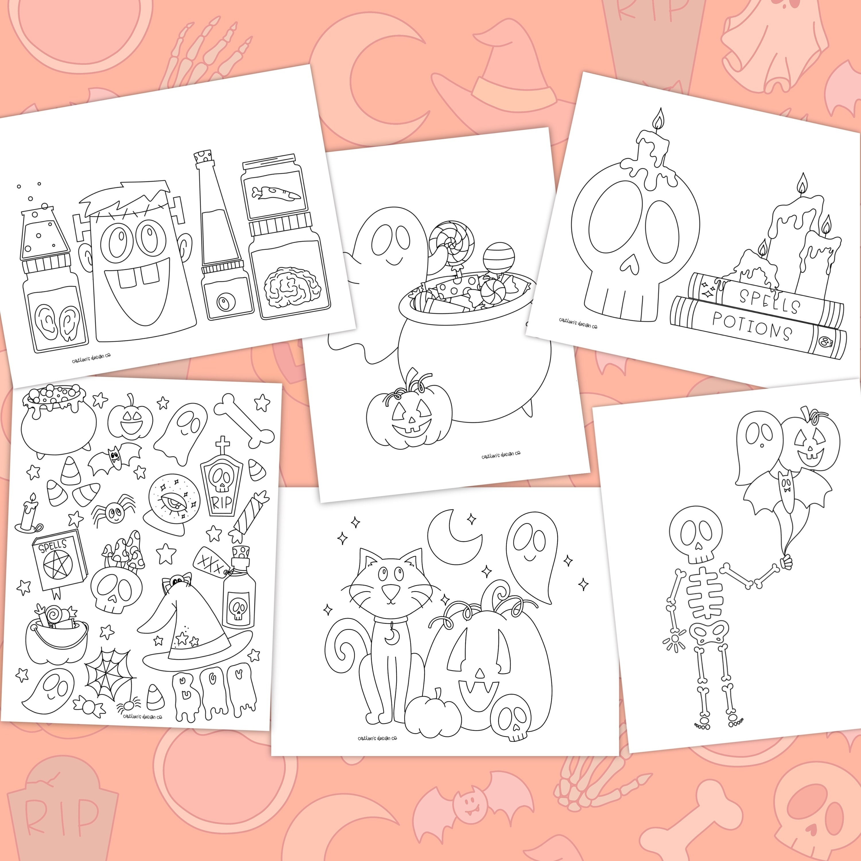 Halloween coloring pages (and digital coloring pages) | Halloween Activity | Halloween Printable