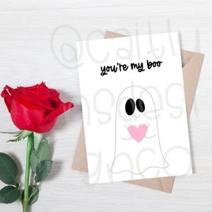 You&#39;re My Boo | Valentines Card | Valloween | Anniversary Card | Punny Card | Funny Card