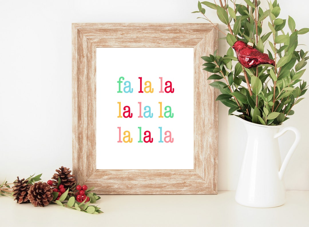 Fa La La Printable Christmas Printable Christmas Decor - Etsy