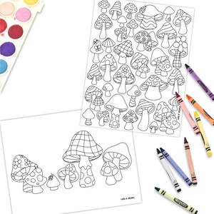 Mushroom coloring pages | Ipad coloring pages | Digital Coloring Pages | Coloring Pages | Coloring | Ipad Coloring | Binder Covers