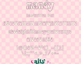 Mandy | Handwritten Font | Handlettered Font | Retro Fonts