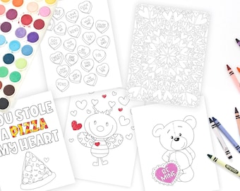 Valentines Day coloring pages| Valentines Activity | Valentines Coloring Sheets | Kids Worksheets