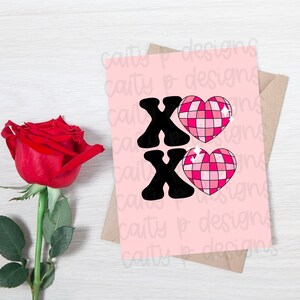 Discothèque XOXO | Carte de Saint-Valentin | carte d'anniversaire | Carte Punny | Carte drôle