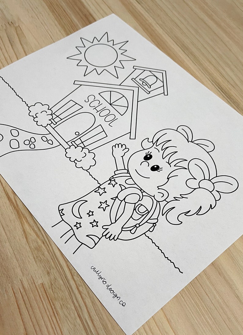Back to school coloring pages & iPad coloring pages | Back to School Printable image 4