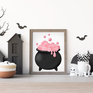 Bubbling Cauldron Print- pink | Halloween Activity | Halloween Printable