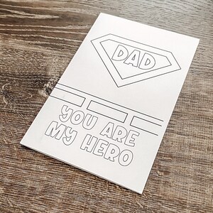 dad, you&#39;re my hero | Fathers Day Card | Printable | Activity | Kids Activity