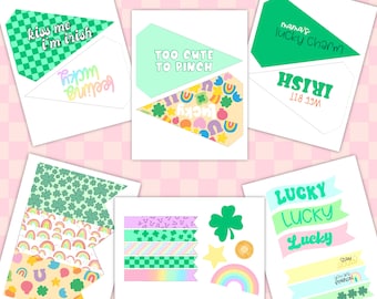 St. patricks day pennants | photobooth fun | activity | diy fun