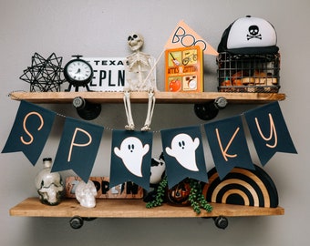 DIY orange and black spooky banner | Halloween Activity | Halloween Printable