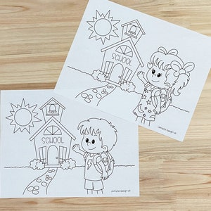 Back to school coloring pages & iPad coloring pages | Back to School Printable image 2