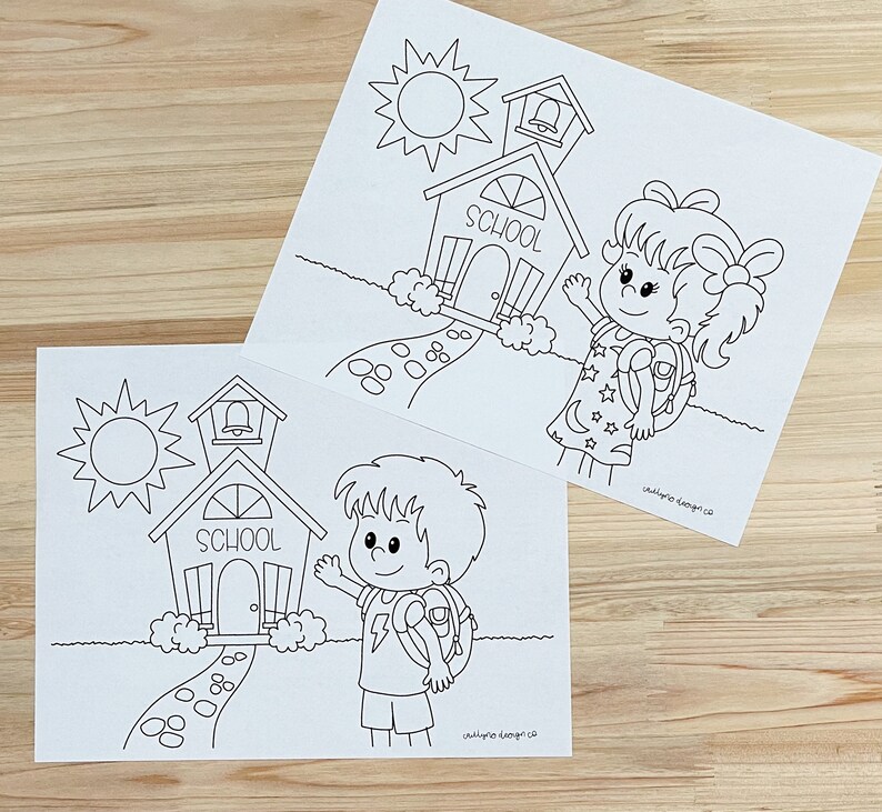 Back to school coloring pages & iPad coloring pages | Back to School Printable image 2