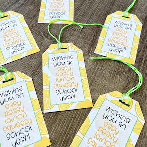 Easy Peasy School Year | back to school teacher tags | Back to School Printable