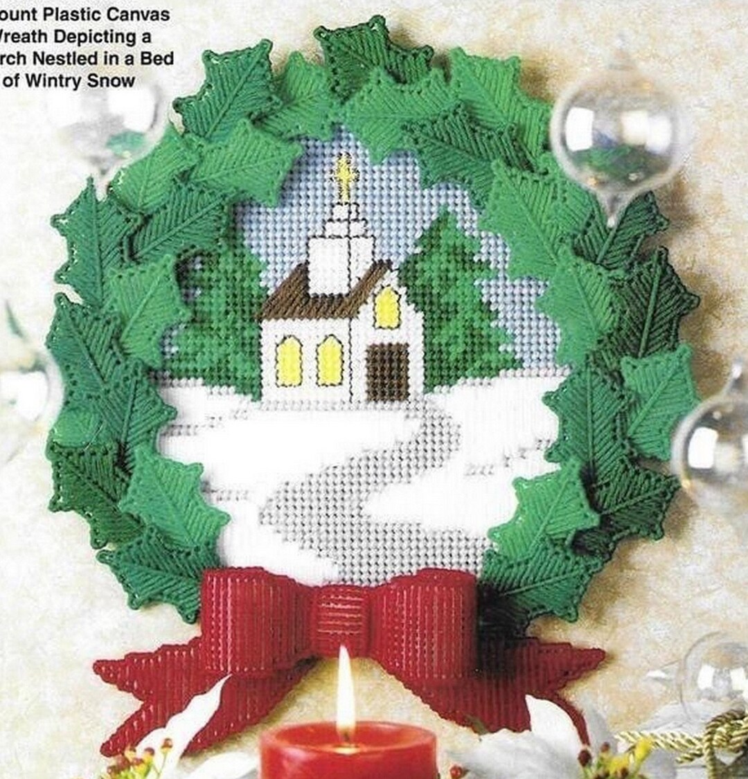 Plastic Canvas Digital PDF Vintage Pattern Christmas Chapel in Winter ...