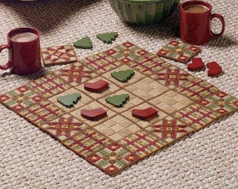 Plastic Canvas Digital PDF Pattern Country Christmas Tic Tac Toe