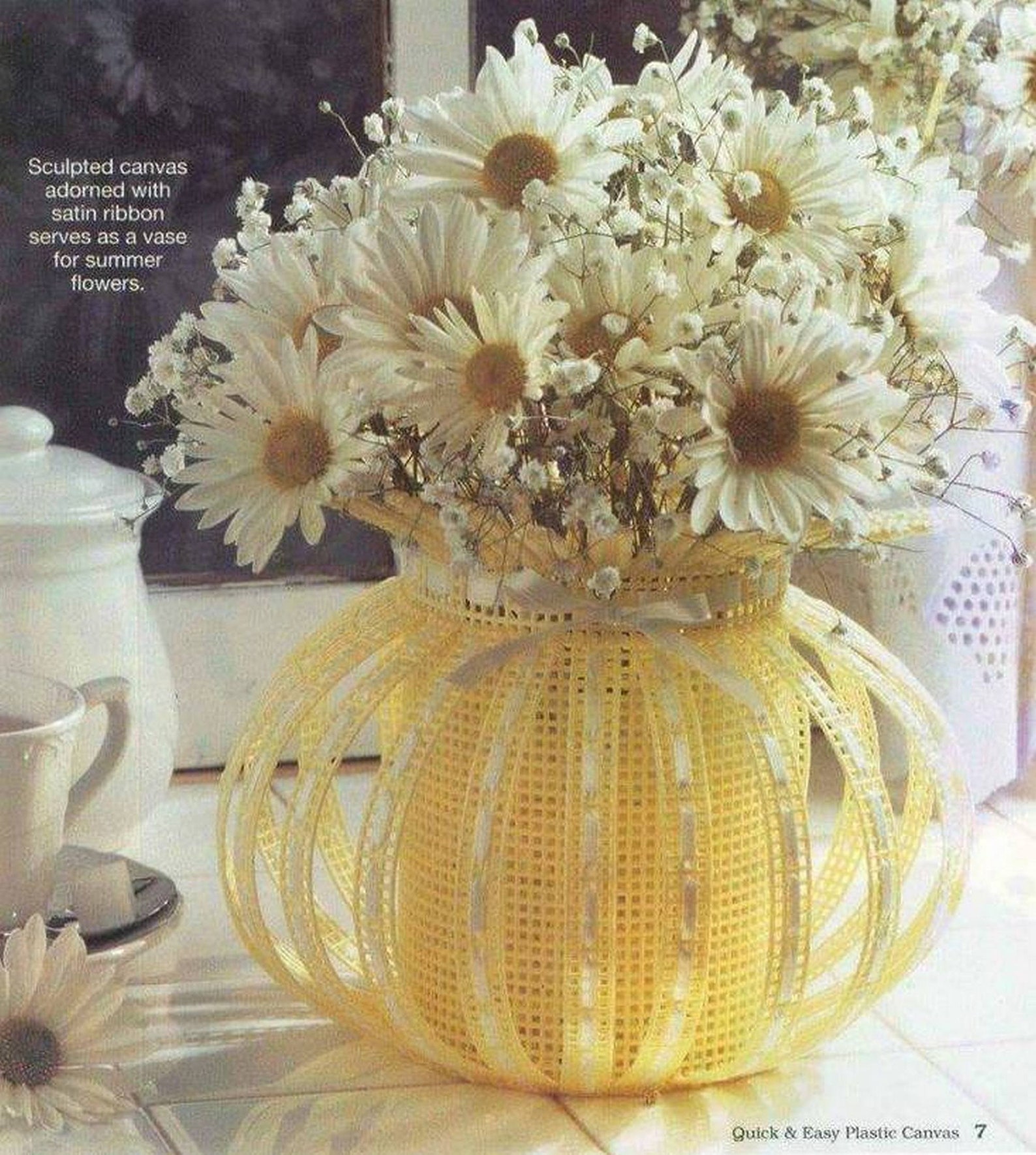 Plastic Canvas Digital PDF Pattern Fancy Vase Etsy