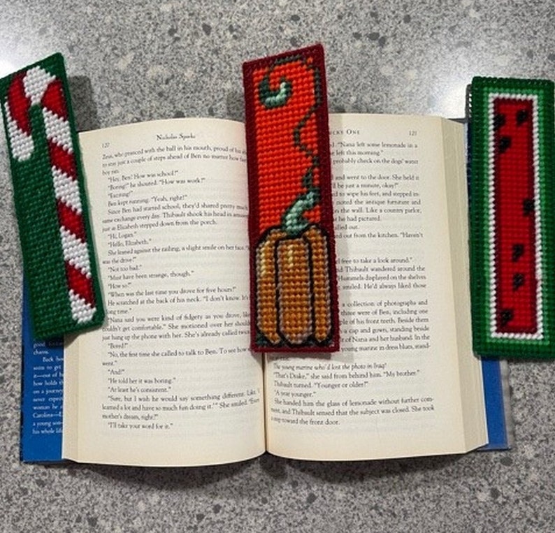 Handmade Plastic Canvas Bookmarks Etsy