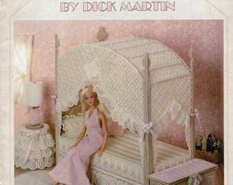 Plastic Canvas Digital PDF Pattern Leaflet Barbie Fashion Doll The Bedroom