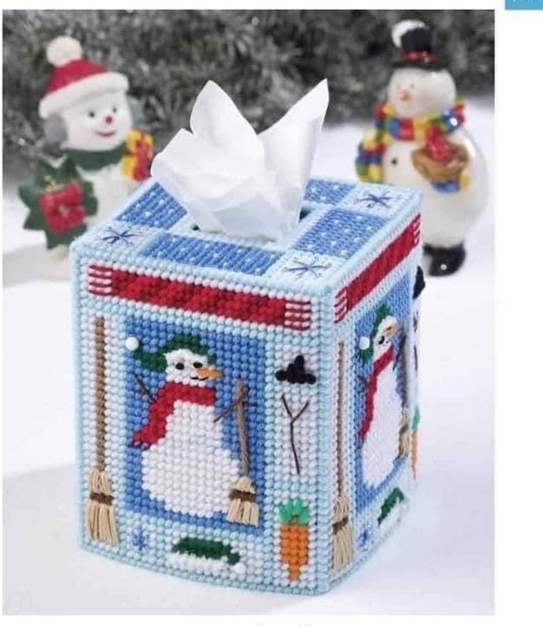 Plastic Canvas Digital PDF Pattern Christmas Let It Snow Tissue Box ...