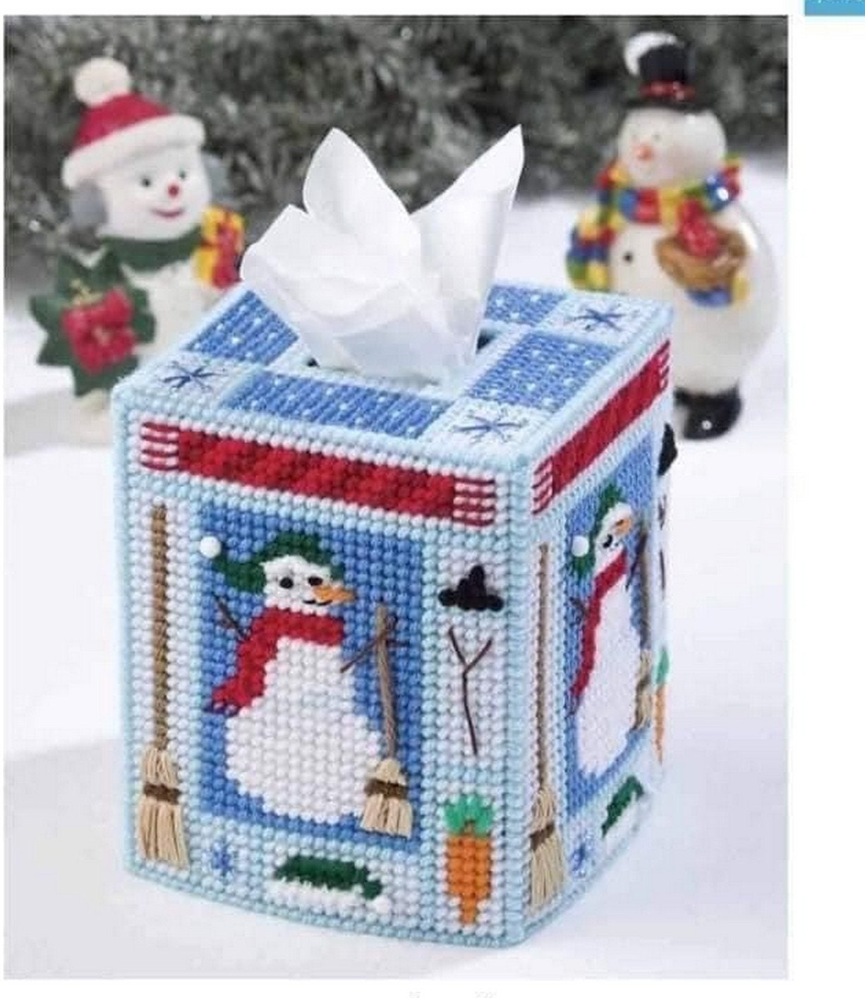 Plastic Canvas Digital PDF Pattern Christmas Let It Snow Tissue Box ...