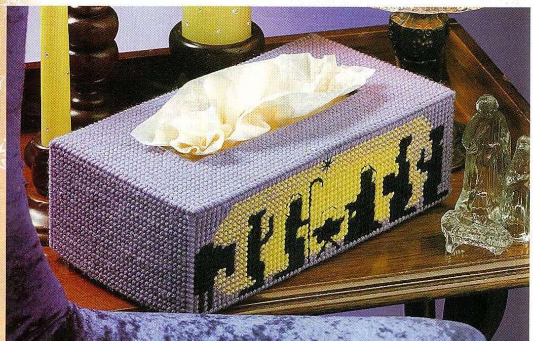 Plastic Canvas Digital PDF Pattern Nativity Tissue Cover Christmas - Etsy