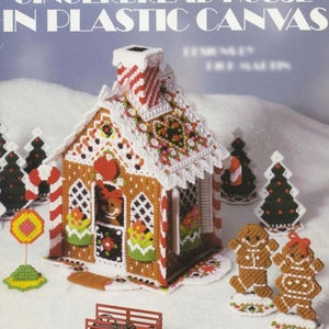 Plastic Canvas Digital PDF Pattern Christmas Gingerbread House