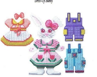 Plastic Canvas Digital PDF Pattern Dress Up Bunny Easter