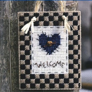 Plastic Canvas Digital PDF Pattern Home Spun Welcome
