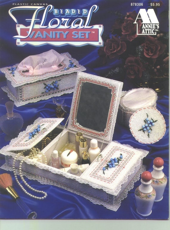 Plastic Canvas Digital PDF Pattern Leaflet Beaded Floral Etsy