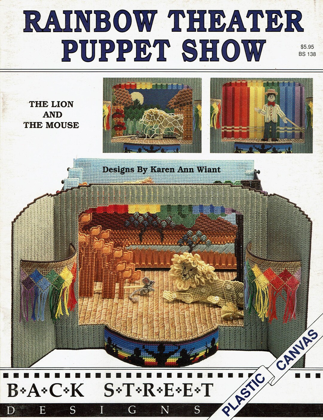 Puppet Show Pattern Plastic Canvas Digital PDF Pattern Leaflet Rainbow Theater Puppet Show ...