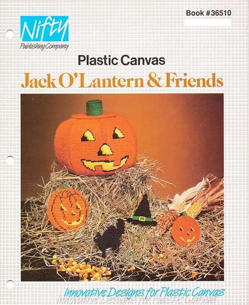Plastic Canvas PDF Pattern Halloween Jack O Lantern and Friends - Etsy