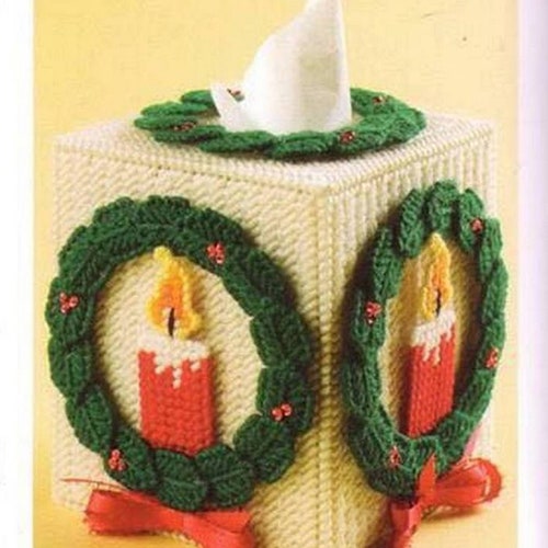 Plastic Canvas Digital PDF Pattern Christmas Chapel Tissue Box - Etsy