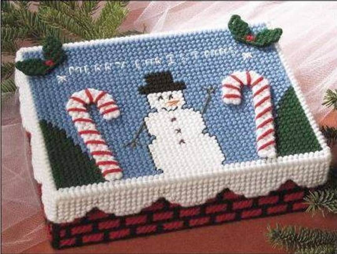 Plastic Canvas Digital PDF Pattern Christmas Card Box - Etsy