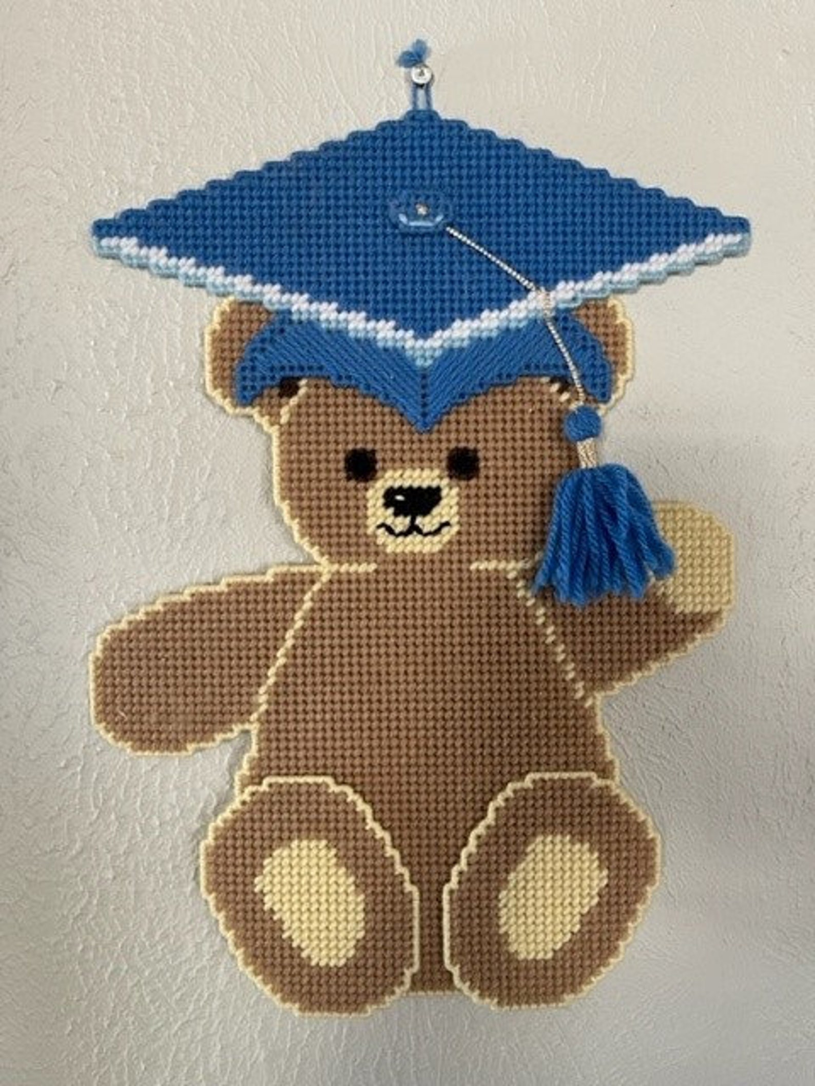 Handmade Plastic Canvas Graduation Bear Etsy
