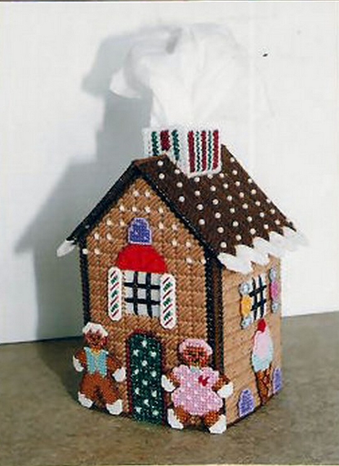 Plastic Canvas Digital PDF Pattern Christmas Gingerbread Cottage Tissue ...