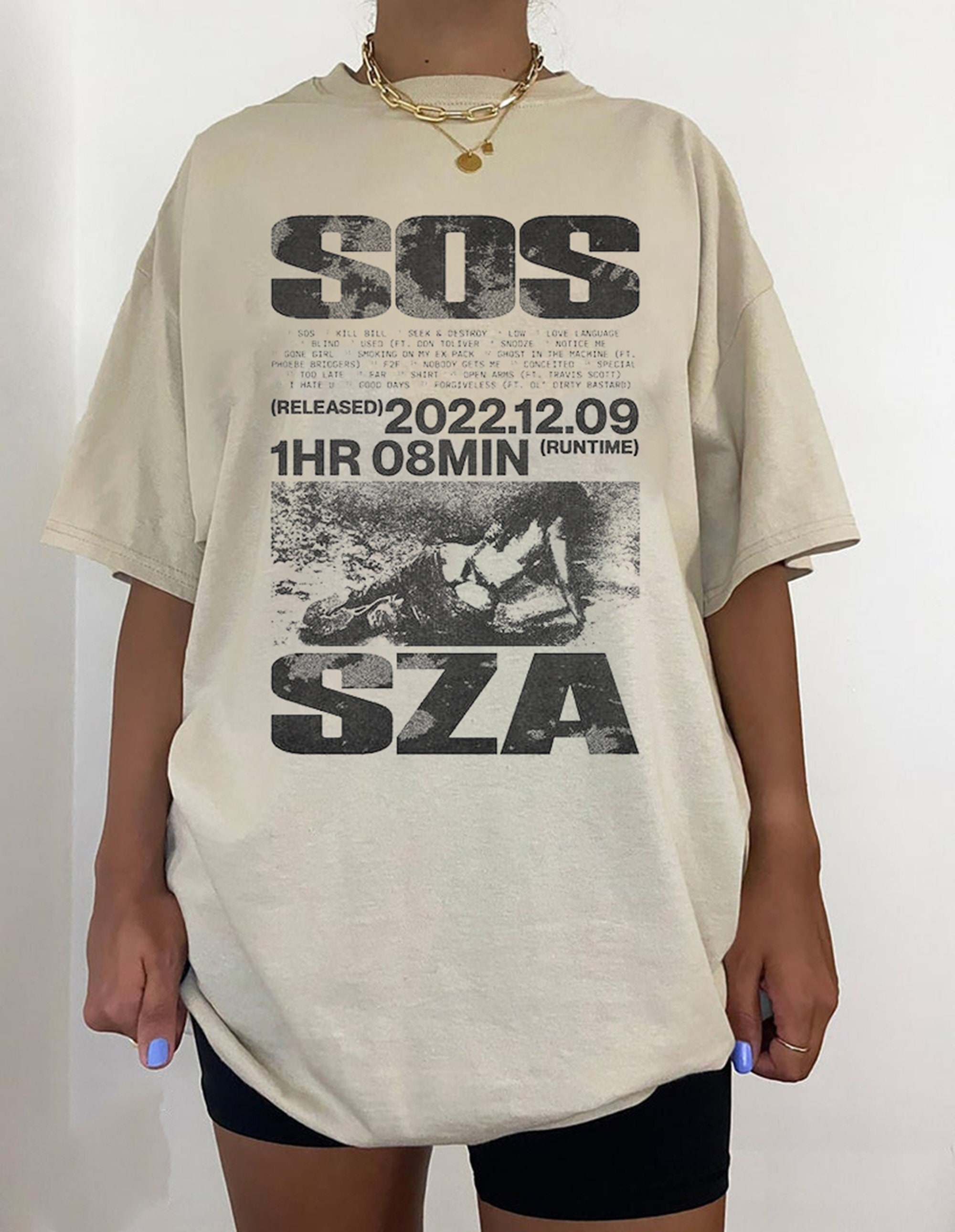 Vintage SZA SOS unisex Shirt, SOS Album Cover Tee