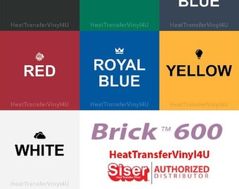 Siser Brick 600 Iron On Heat Transfer Vinyl for T-Shirts 12" Width: The Ultimate Choice for a 3D Look *MULTIPLE LENGTH OPTIONS*