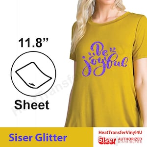 Siser Glitter Iron on Heat Transfer Vinyl for T-shirts 20 Width