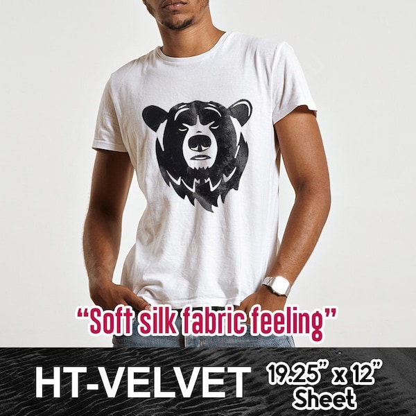 HT-Velvet HTV for Fabrics (soft finish) 19.25"x 12" sheets