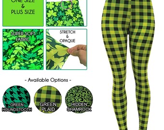 SAINT ST PATRICKS DAY GREEN BEER IRISH GOLD OS ONE SIZE Buttery SOFT LEGGINGS