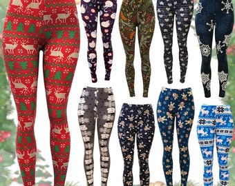 christmas gym leggings