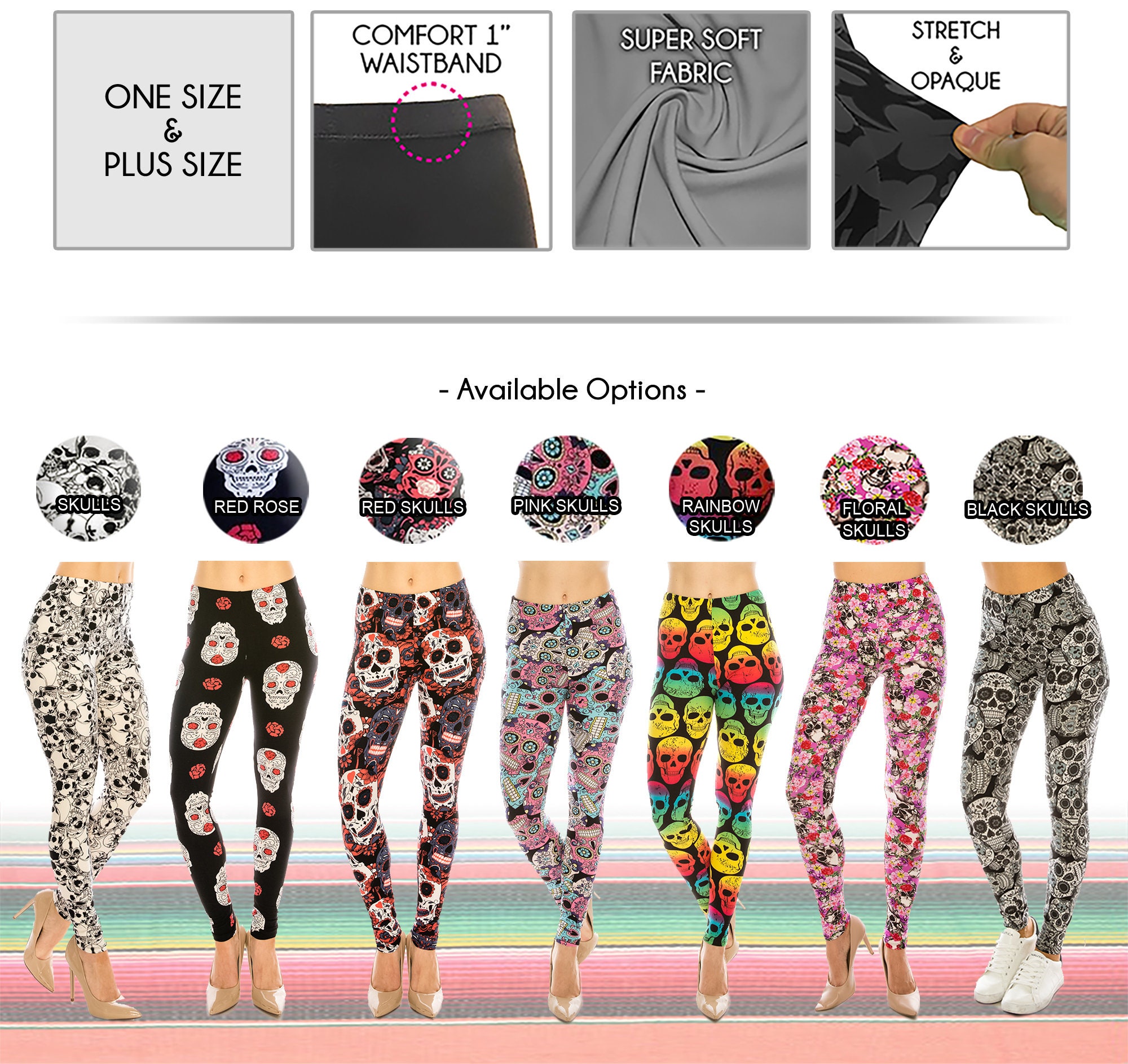 Women's Buttery Ultra Soft Premium Leggings Solid Colors combined Shipping  Discount -  Singapore
